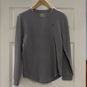 Hollister Men's Gray Long Sleeve Shirt